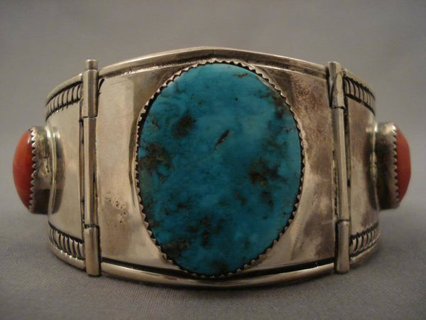 More Unique Vintage Kee Joe (d.) Turquoise Navajo Silver Bracelet