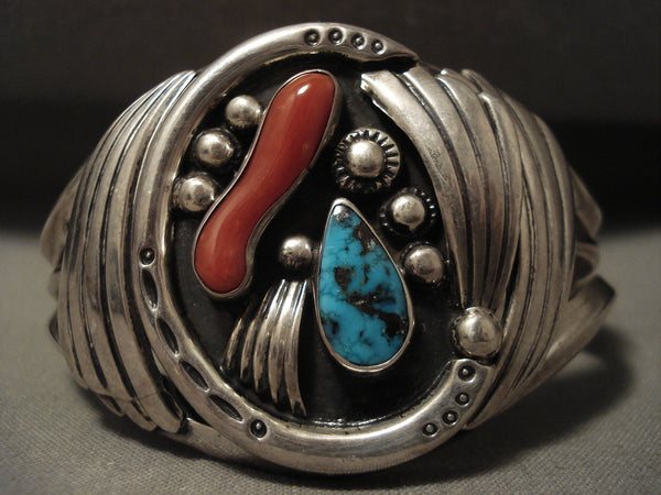 Museum Vintage Navajo Bisbee Turquoise Silver Bracelet Old