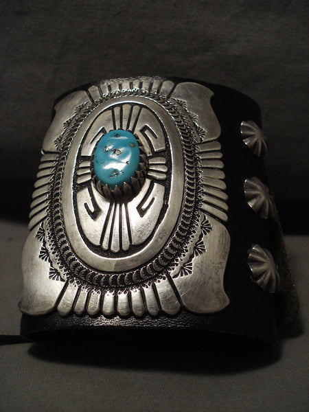 Opulent And Very Rare Vintage Navajo Thomas Singer Silver Ketoh Bracelet
