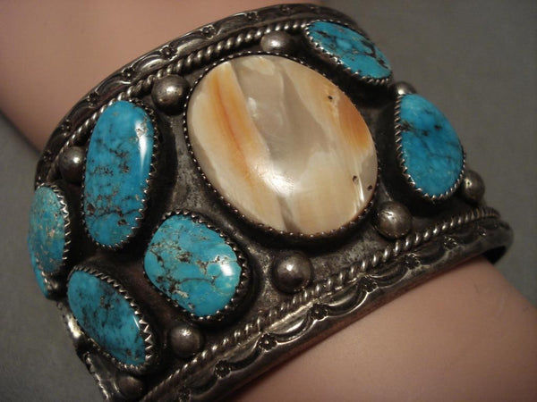 Museum Vintage Navajo shiprock Silver Turquoise Bracelet