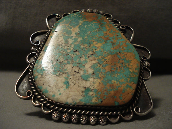 Opulent Colossal Vintage Navajo 'High Grade Natural Royston Turquoise' Bracelet