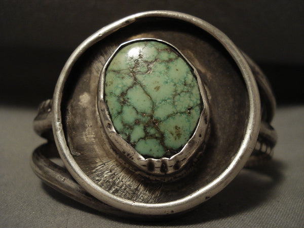 Opulent Vintage Navajo Carico Lake Turquoise Silve Rbracelet Old