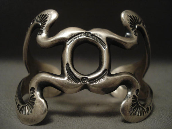 One Of The Most Unique Vintage Navajo Wil Begay Silver Bracelet