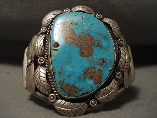 Highest Grade Most Collectible Old Kingman Turquoise Vintage Navajo Bracelet