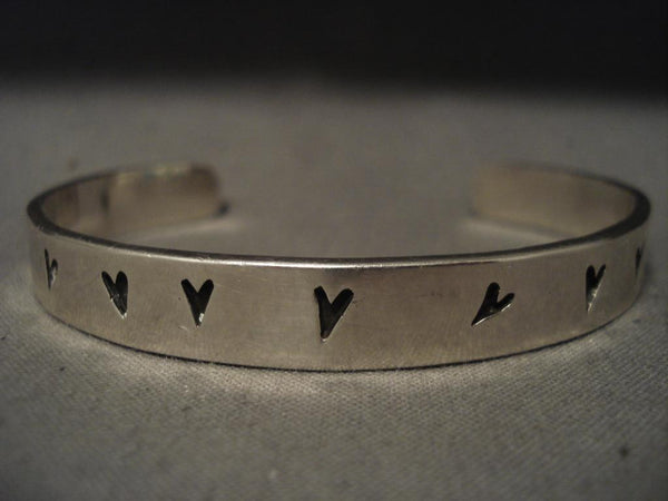Important Vintage Navajo Wes Willie Silver Bracelet- Very Rare!