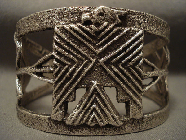 Museum Quality Vintage Santo Domingo 'Bird Weave' Silver Bracelet