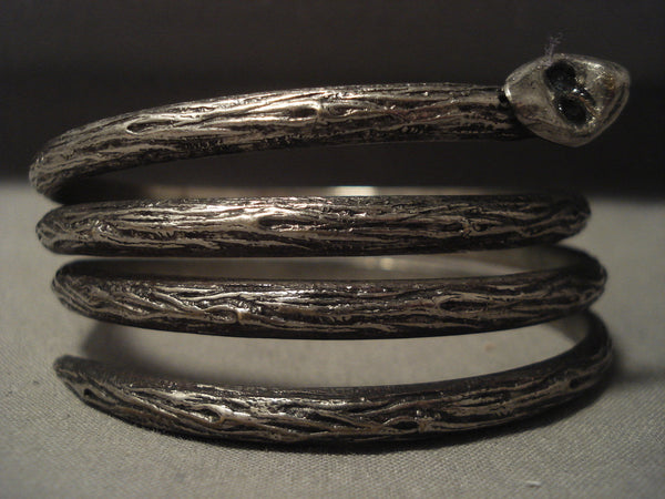 Museum Vintage Navajo 'Snake Bangle' Silver Bracelet