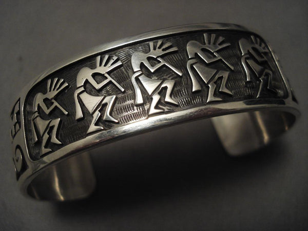 Museum Vintage Hopi Dancing Silver Bracelet
