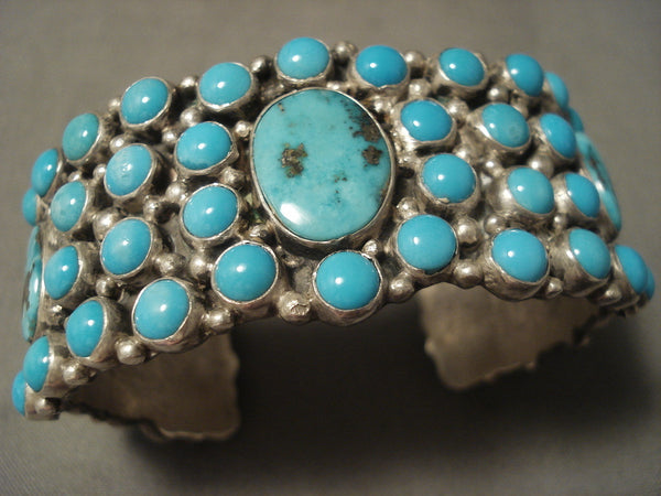 Museum Vintage Navajo 'Natural Turquoise Galore' Silver Bracelet
