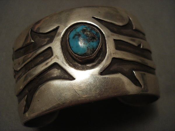 Museum Vintage Navajo Bisbee 'Wind' Silver Bracelet