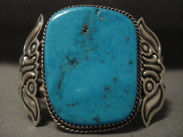 Museum Vintage 'Huge Turquoise' Silver Bracelet