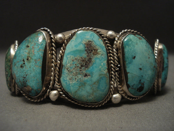 Old 91 Gram Turquoise Navajo Silver Bracelet