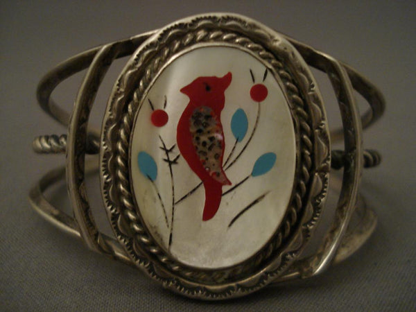 Museum Old Navajo Cardinal Silver Bracelet