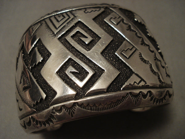 Guaranteed Authentic Vintage Navajo Thomas Singer Silver Bracelet