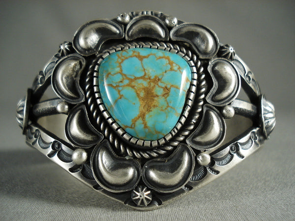 Museum Navajo #8/ Natural Royston Turquoise Silver Bracelet