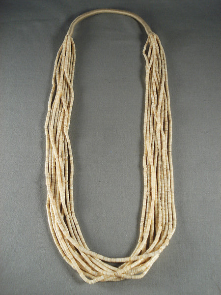 Impressive Santo Domingo 'Squawtie Wrap' Heishi Necklace