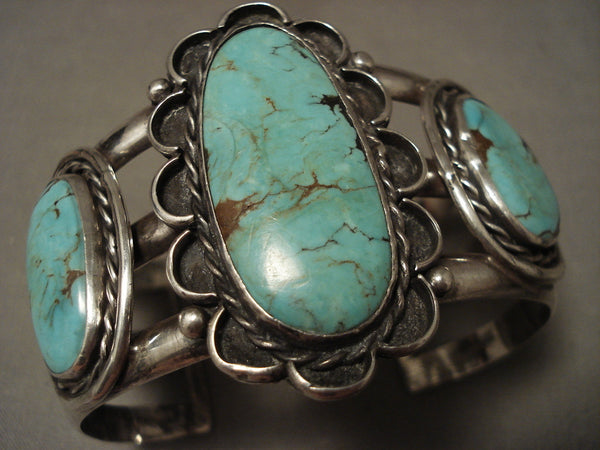 Museum Vintage Navajo Spider Turquoise Silver Bracelet