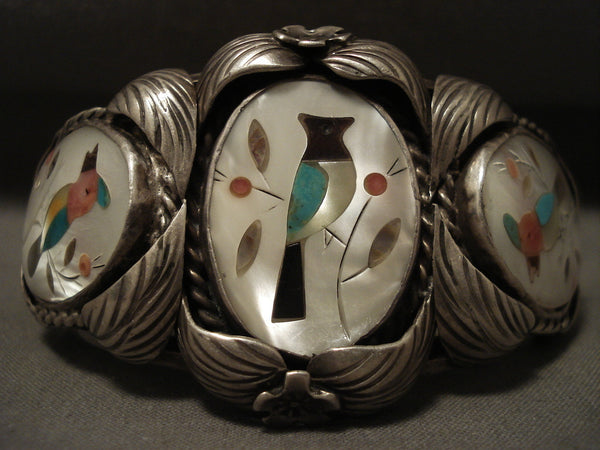 Private layaway Hvy Vintage Navajo Wide Bird Vintage Zuni/ Navajo Silver Bracelet