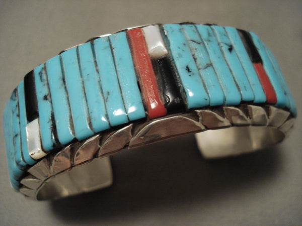 Museum Vintage Navajo 'Loloma Style' Turquoise Silver Bracelet