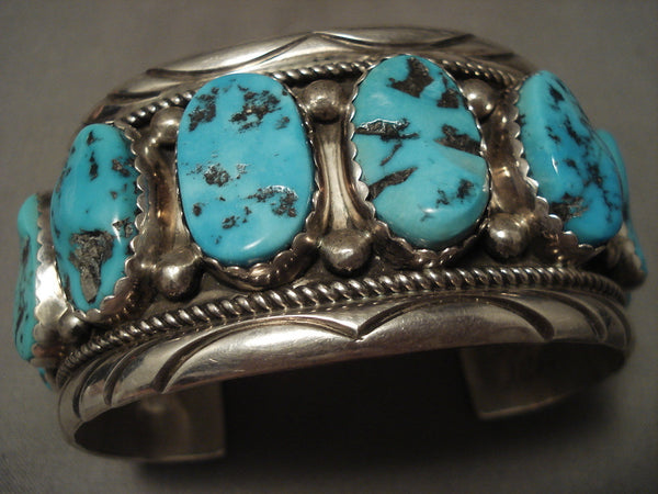 100 Gram Museum Vintage Navajo Turquoise Silver Bracelet