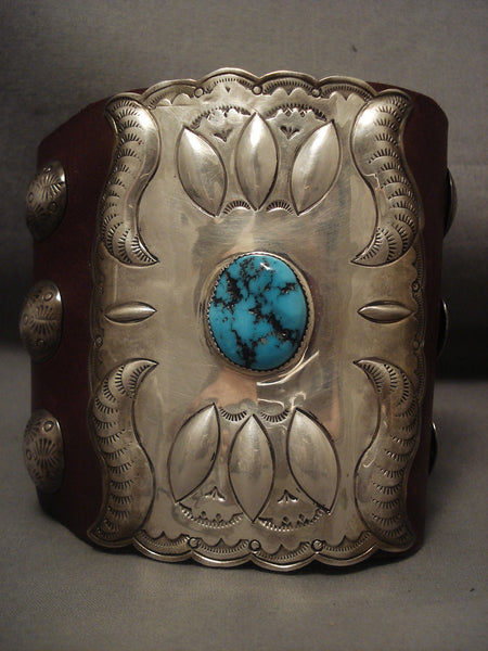 Mind Blowing Vintage Hige Navajo Turquoise Silver Ketoh Bracelet