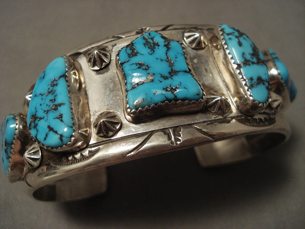 Museum Vintage 1950's Navajo Turquoise Silver Bracelet