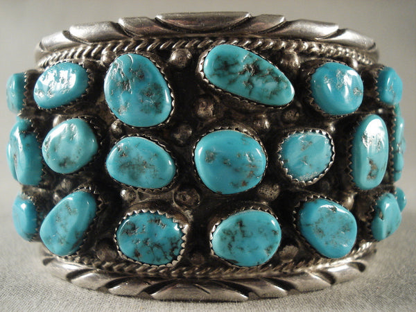 Mind Blowing Vintage Navajo Turquoise Silver Bracelet