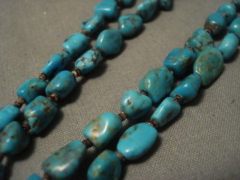 BREATHTAKING VINTAGE SANTO DOMINGO TURQUOISE JACLA NECKLACE OLD