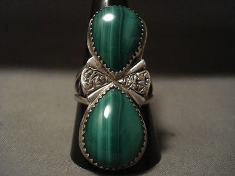 ONE OF THE MOST UNIQUE VINTAGE NAVAJO KEE JOE BENALLY (D.) SILVER RING