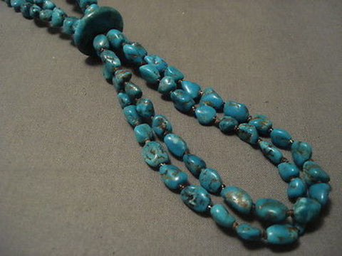 BREATHTAKING VINTAGE SANTO DOMINGO TURQUOISE JACLA NECKLACE OLD