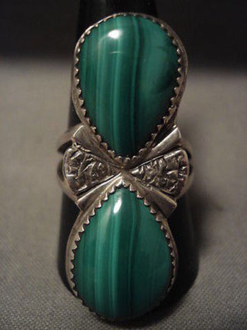 ONE OF THE MOST UNIQUE VINTAGE NAVAJO KEE JOE BENALLY (D.) SILVER RING