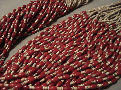 641 GRAMS 50-STRAND NAVAJO CORAL HEISHI NECKLACE- AMAZING