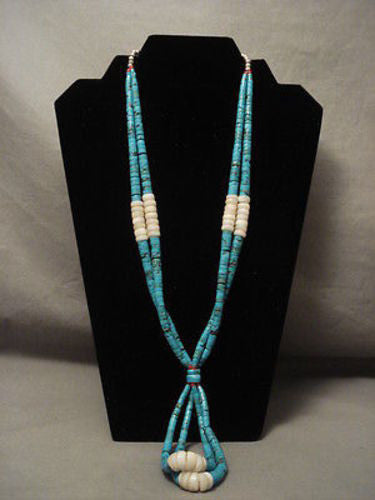 EARLIER 1900'S VINTAGE SANTO DOMINGO TURQUOISE NECKLACE