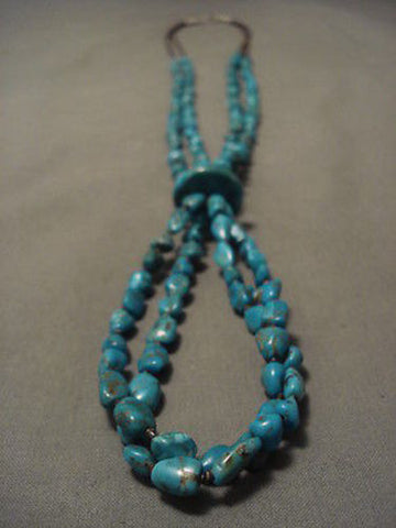 BREATHTAKING VINTAGE SANTO DOMINGO TURQUOISE JACLA NECKLACE OLD