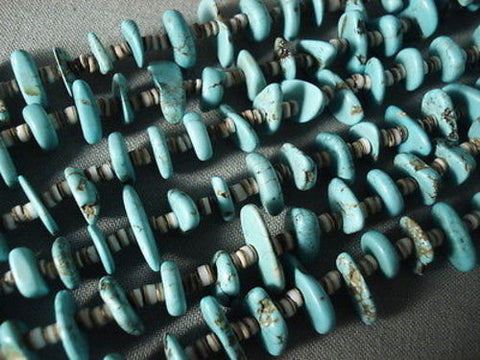 ABSOLUTELY FABULOUS VINTAGE NAVAJO TURQUOISE NECKLACE OLD