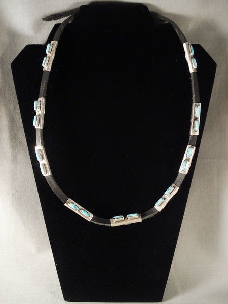 Important Vintage Navajo Jimmie King Jr Silver Necklace/ Hat Belt