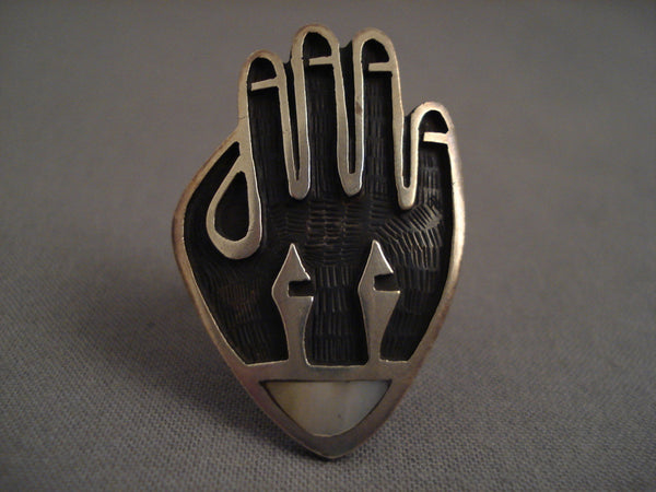 Huge Museum Vintage Hopi hand Silver Ring