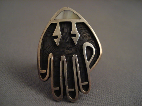 Huge Museum Vintage Hopi hand Silver Ring