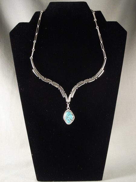 Museum Vintage Navajo Yazzie Turquoise Silver Necklace