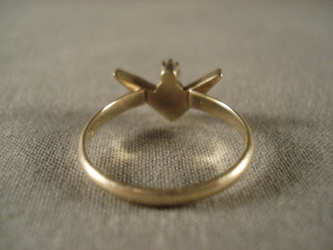 Museum Vintage Navajo Solid 14k Gold Ring Old