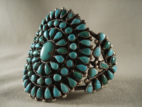 Very Old Vintage Navajo Turquoise Silver Bracelet Native Vtg