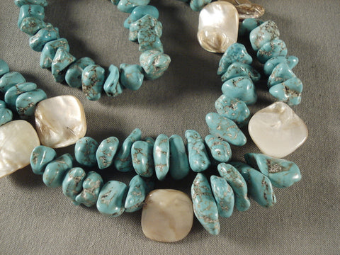 Fabulous Vintage Navajo Turquoise Necklace Bracelet Set