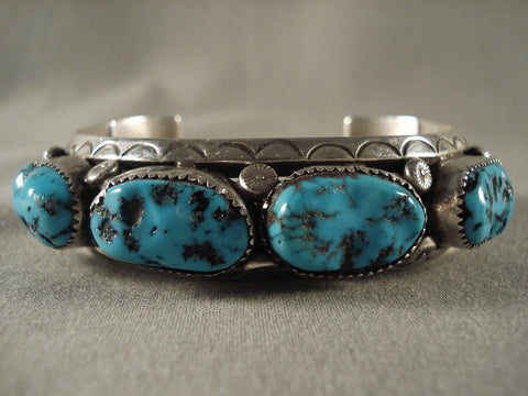 Museum Vintage Hopi Turquoise Silver Bracelet Old