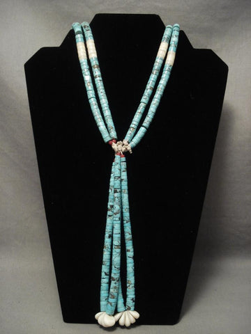 Amazing Vintage Santo Domingo Spider Turquoise Necklace