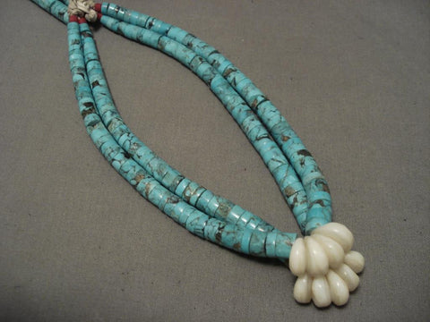 Amazing Vintage Santo Domingo Spider Turquoise Necklace