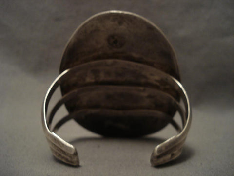 One Of The Largest Vintage Navajo Claw Silver Bracelet