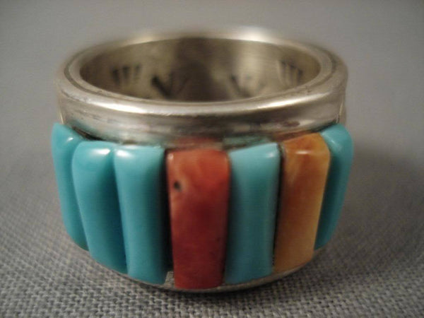 Corn Row Vintage Navajo Ray Adakai Silver Ring