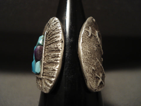 Advacned Silver Work Navajo Turquoise Silver Ring