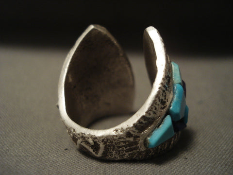 Advacned Silver Work Navajo Turquoise Silver Ring