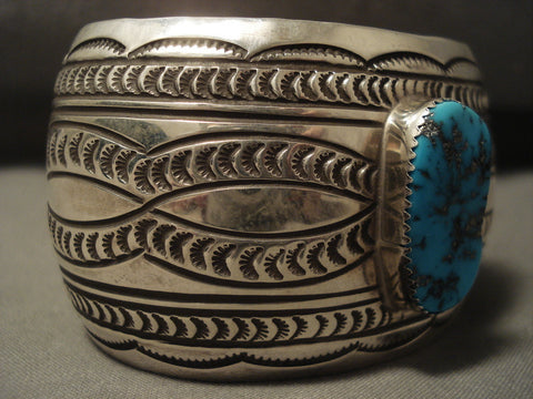 Wow Now Thats Some Nice Stamp Work Navajo Turquoise Bracelet